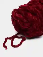 Бордовый пряжа плюшевая, велюровая
