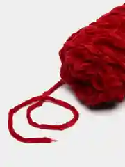 Вишнёвый пряжа плюшевая, велюровая