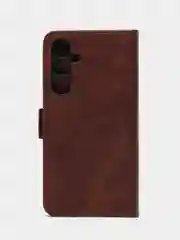 Коричневый чехол-книжка для Samsung Galaxy A35 / Самсунг Галакси А35 с боковым магнитом