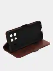 Коричневый чехол-книжка для Tecno Spark 20 Pro+ (Техно Спарк 20 Про+) с боковым магнитом