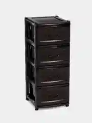 Комод для хранения, 4 ящика, пластик, 480х380х980 мм