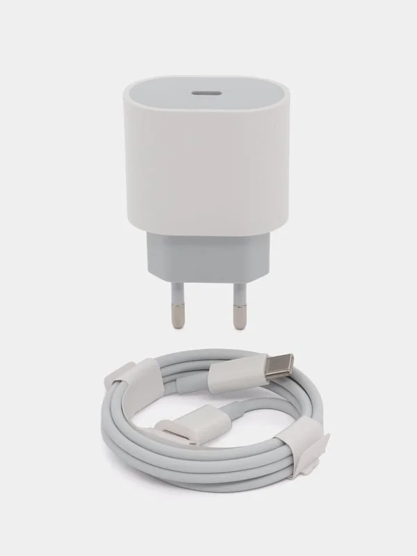 Белый зарядное устройство для iPhone 15, 20W