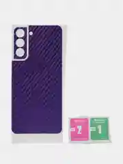 Фиолетовый защитная пленка для Samsung Galaxy S21 FE под карбон на заднюю часть, назад Самсунг S21FE