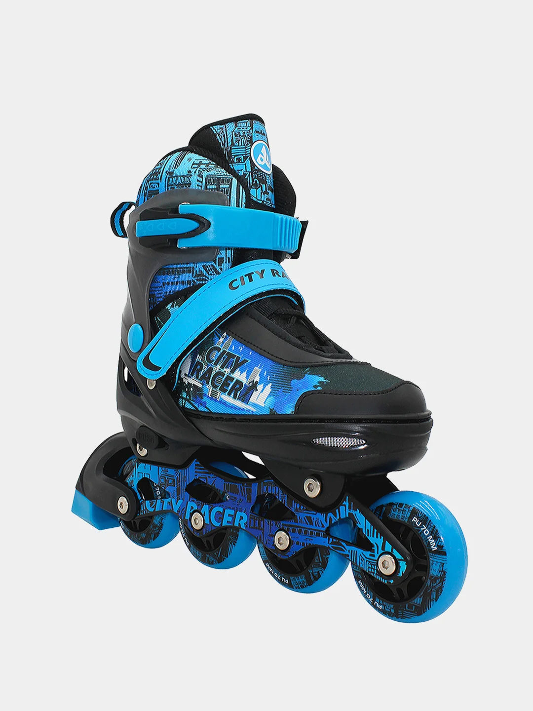 Синий роликовые коньки City Racer раздвижные, 33-40 р-р