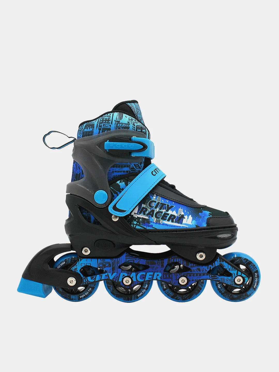 Синий роликовые коньки City Racer раздвижные, 33-40 р-р