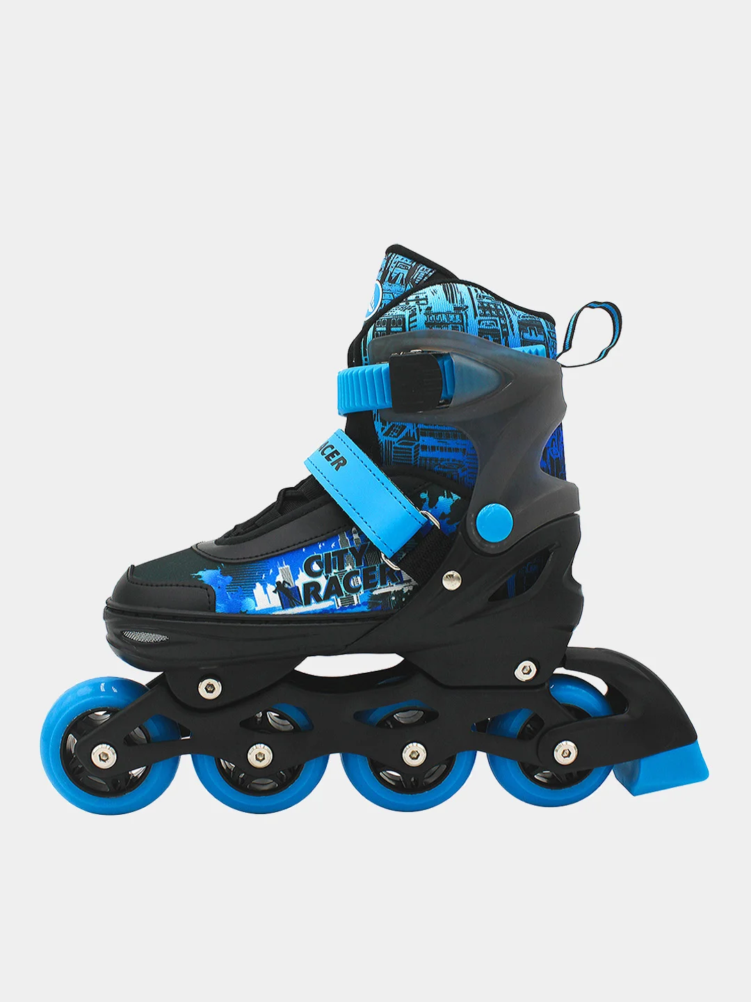 Синий роликовые коньки City Racer раздвижные, 33-40 р-р
