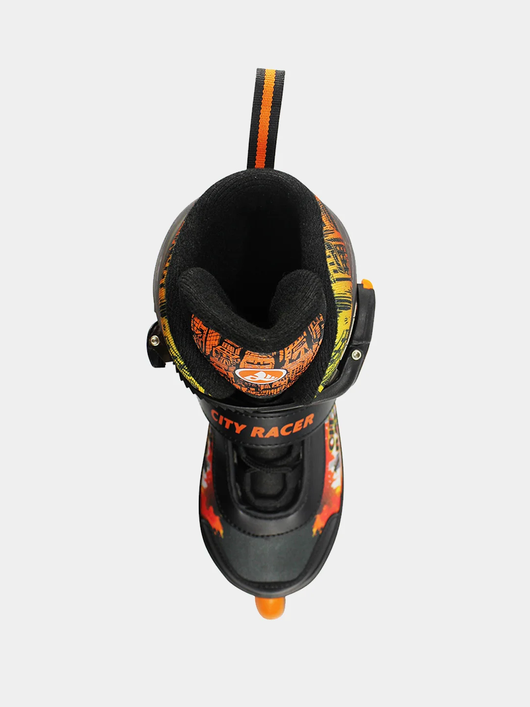 Оранжевый роликовые коньки City Racer раздвижные, 33-40 р-р
