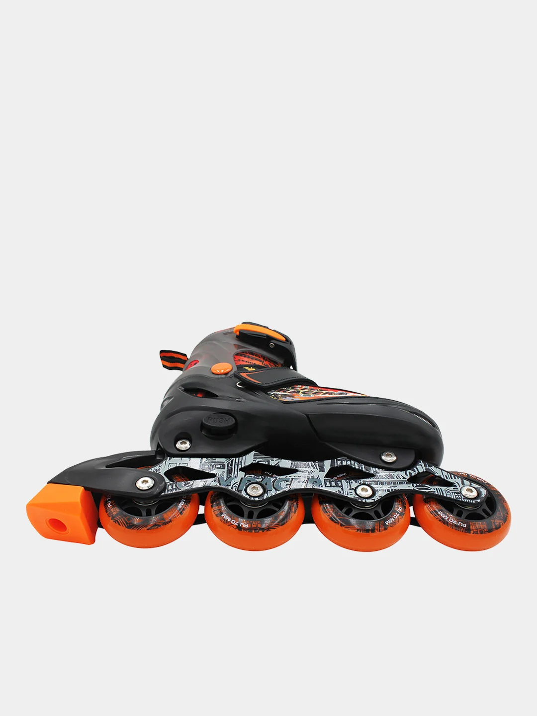 Оранжевый роликовые коньки City Racer раздвижные, 33-40 р-р
