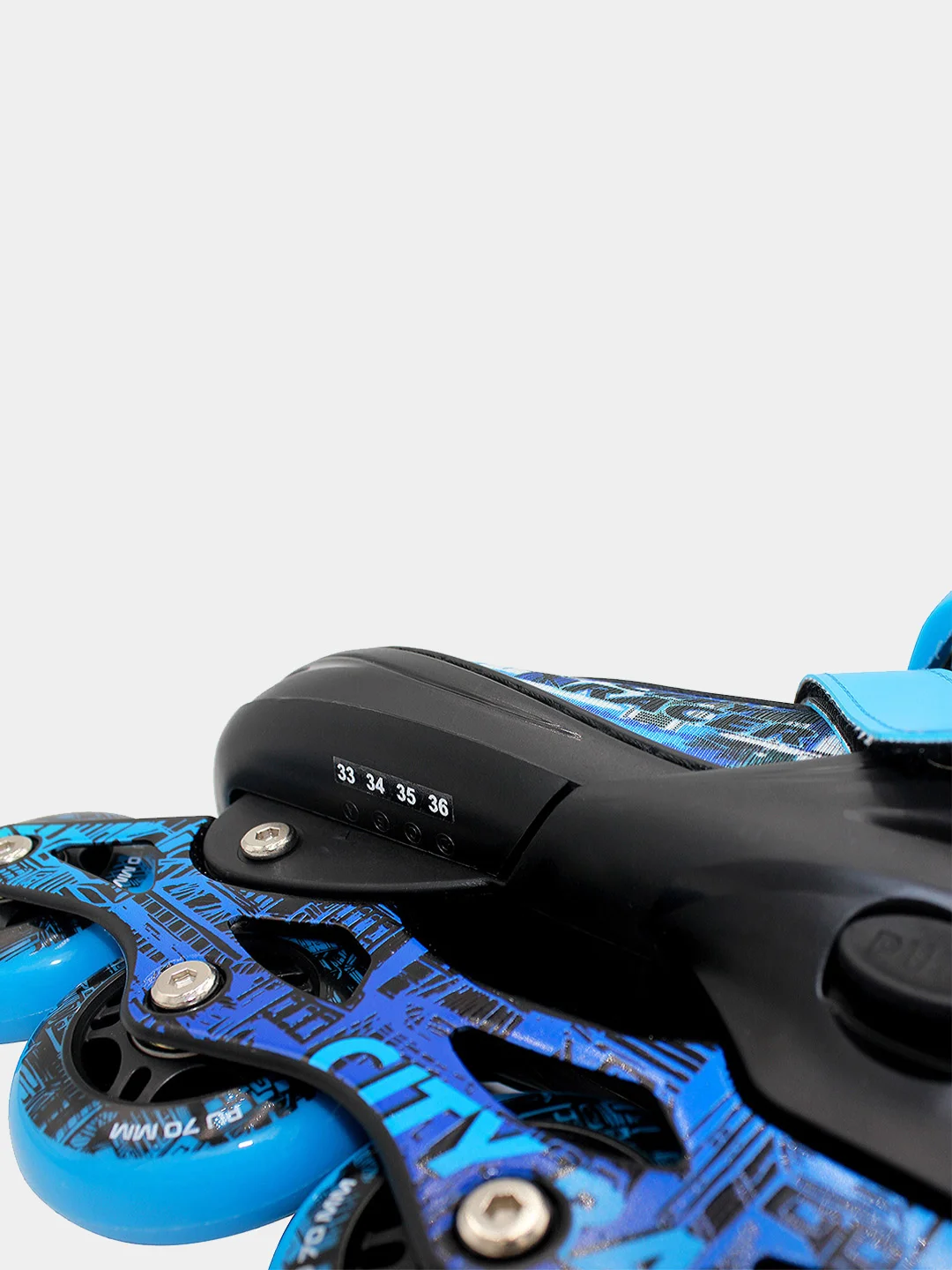 Синий роликовые коньки City Racer раздвижные, 33-40 р-р