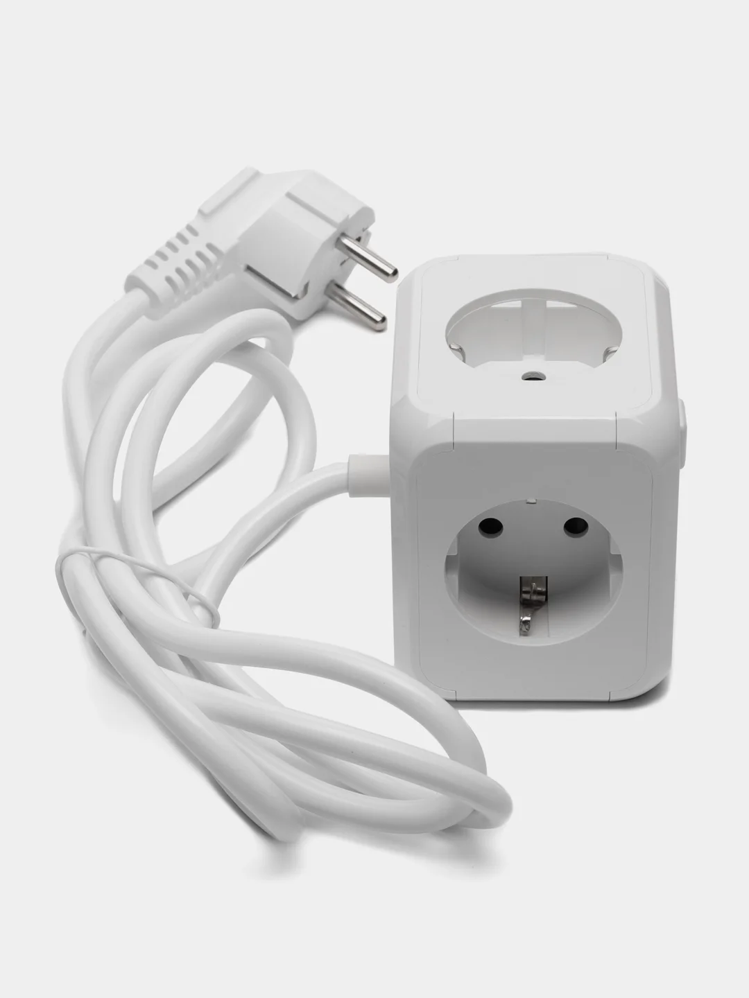 Удлинитель-тройник для розетки Куб idealim 3 розетки, 3 USB, 1 TypeC, шнур 1,3 метра