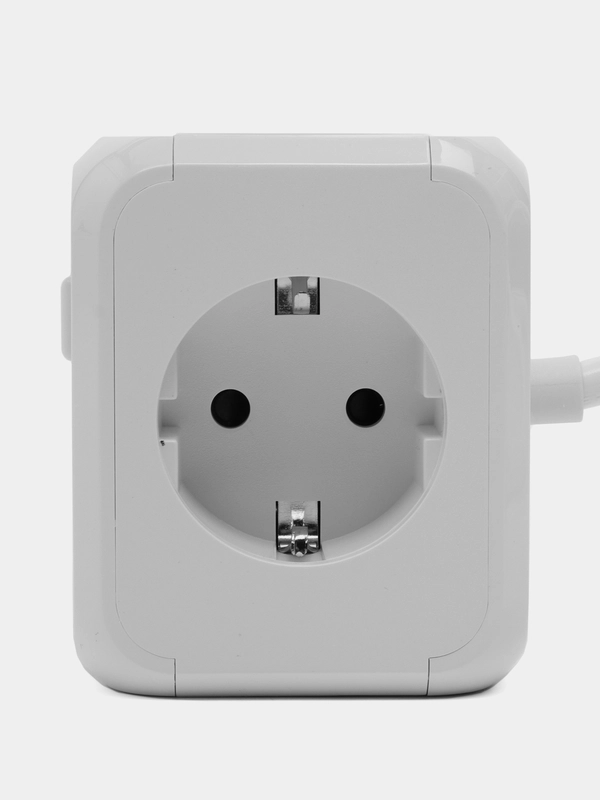 Удлинитель-тройник для розетки Куб idealim 3 розетки, 3 USB, 1 TypeC, шнур 1,3 метра