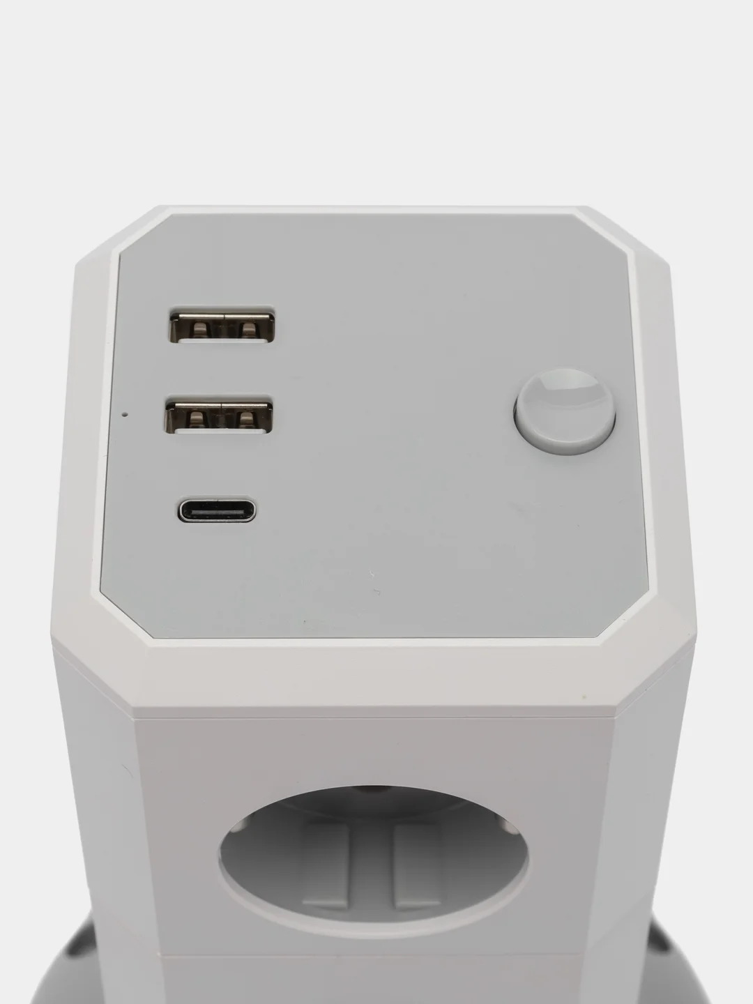 Сетевой фильтр Башня idealim 12 розеток, 2 USB, 1 TypeC, кабель 1,8 метра, серый