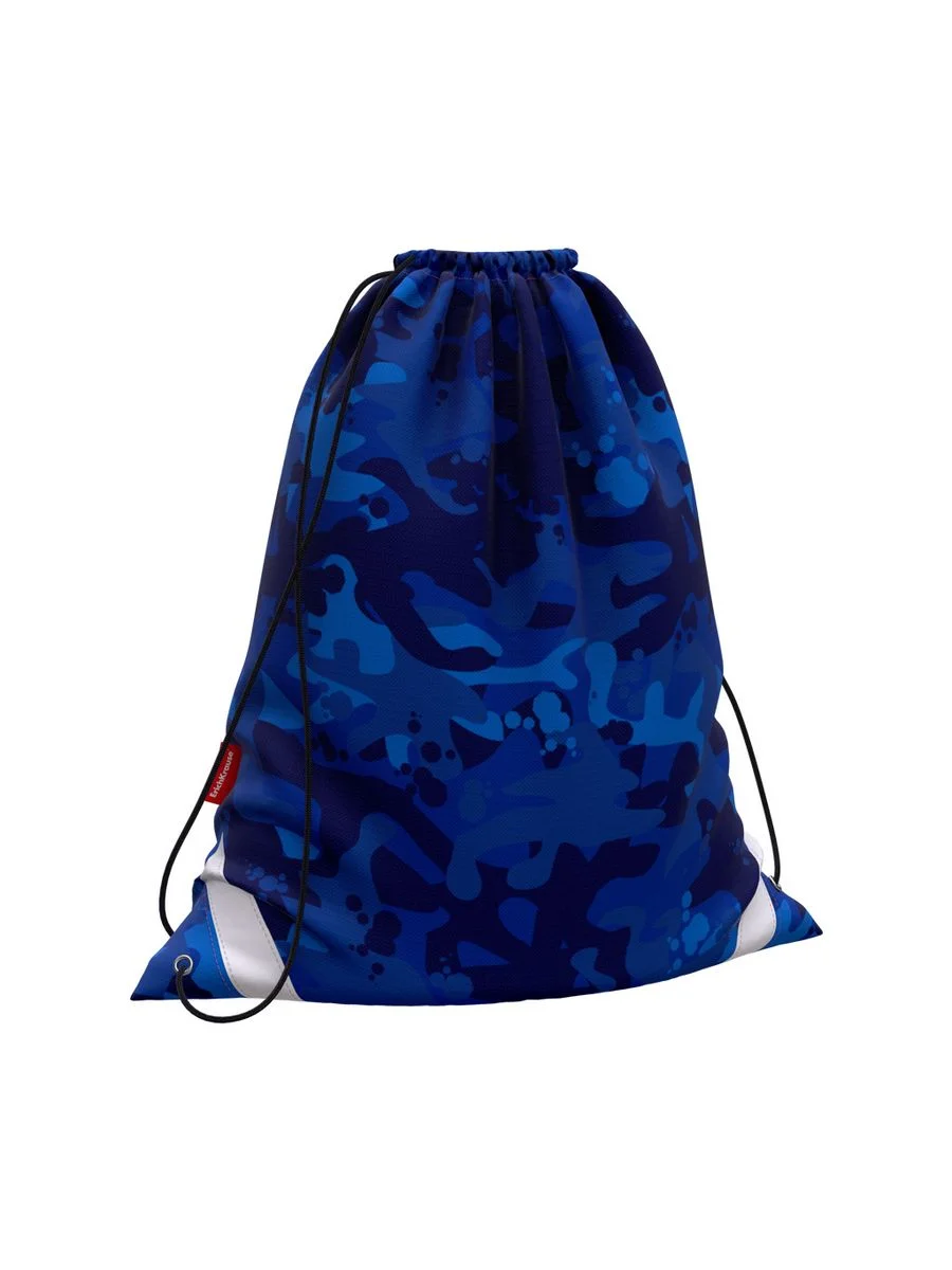 Синий рюкзак школьный ErichKrause 15L Sea Camo с мешком и пеналом 51604/1
