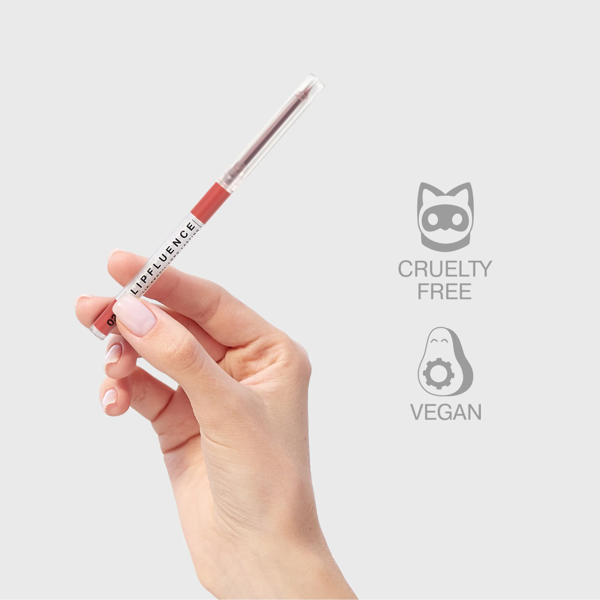Карандаш для губ Influence Beauty LIPFLUENCE, тон 02, нюд светло-розовый, 0,28 г