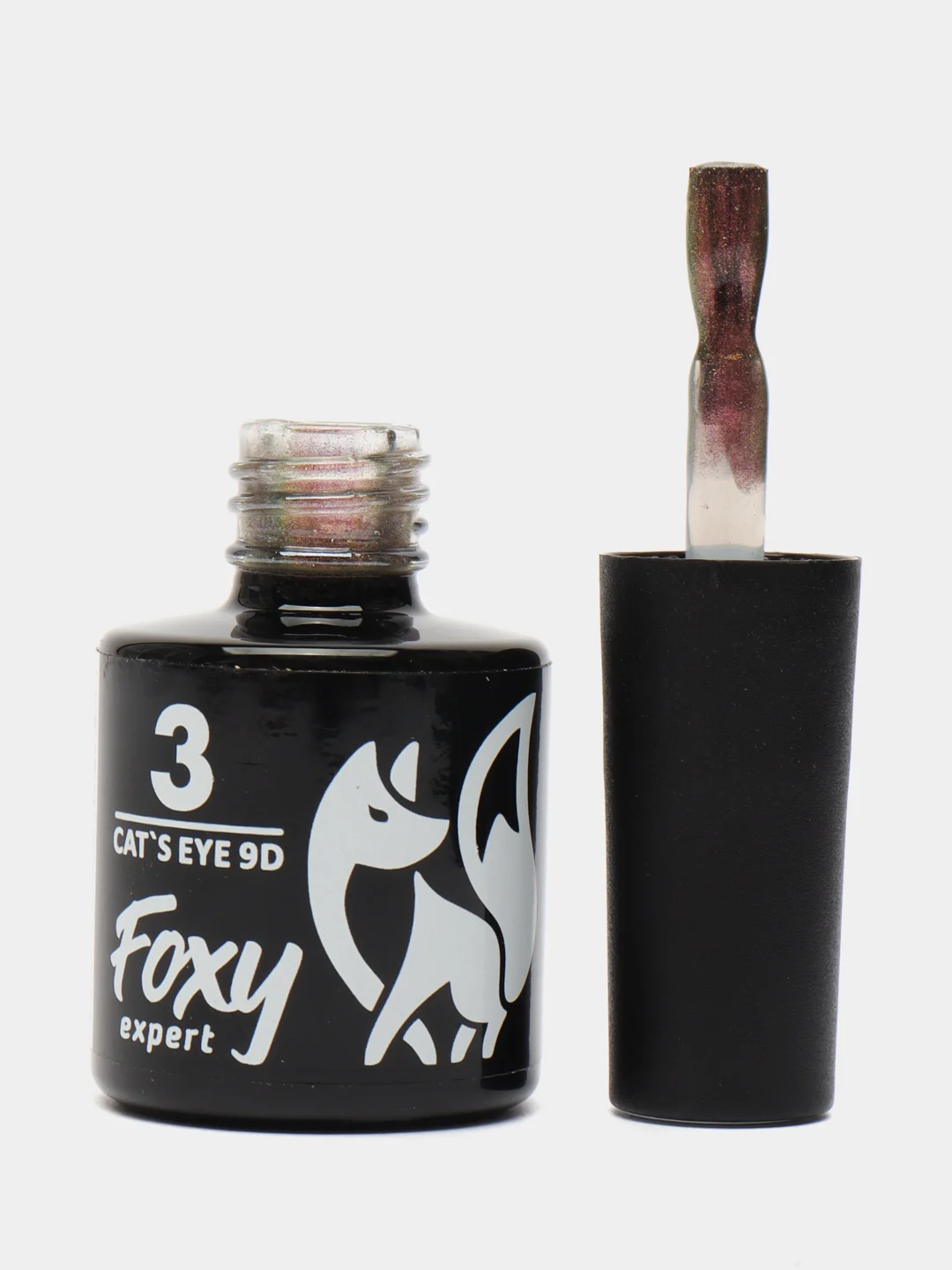 Синий гель лак  Foxy Expert кошачий глаз 9D (CATS EYE 9D) , 8 ml