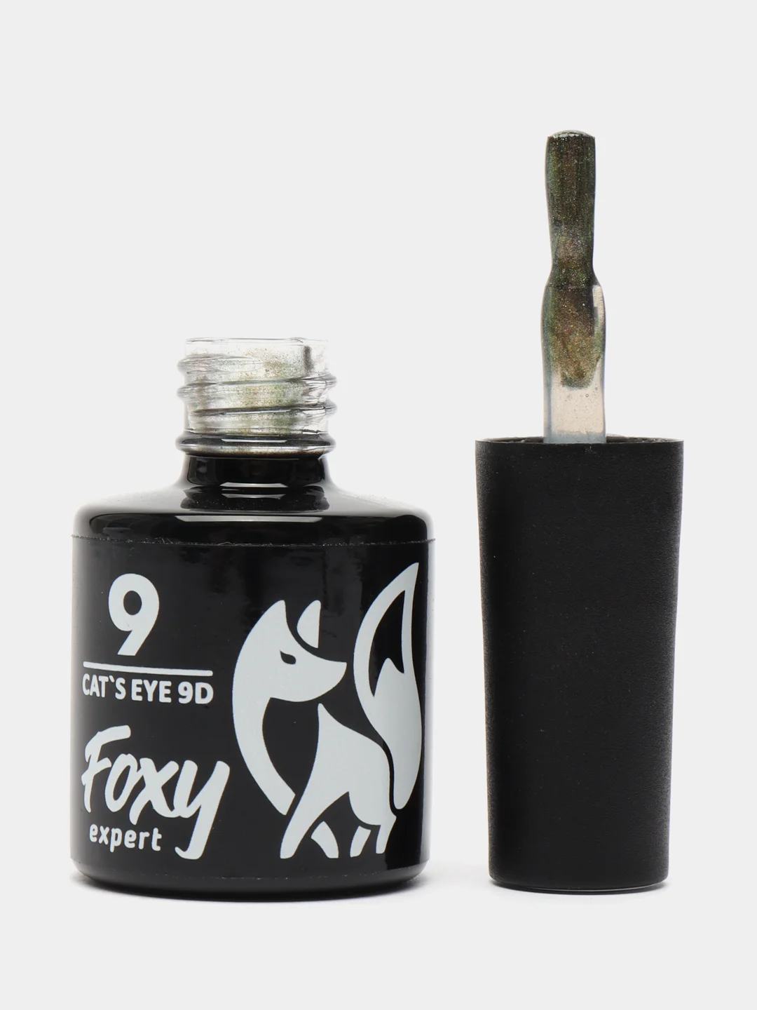 Фиолетовый гель лак  Foxy Expert кошачий глаз 9D (CATS EYE 9D) , 8 ml