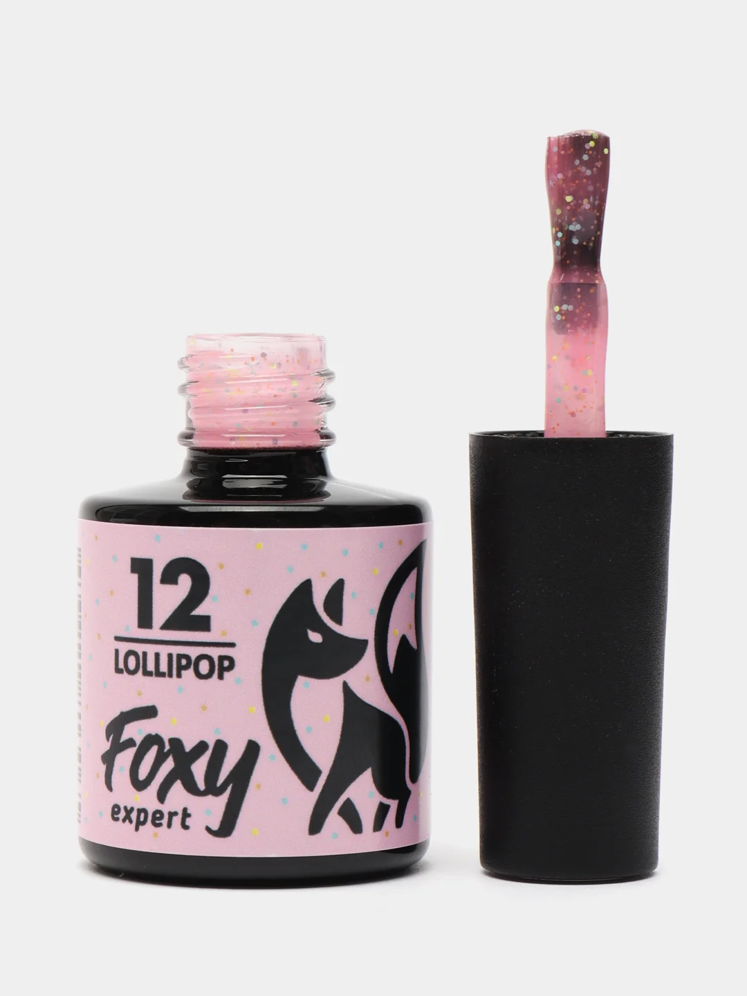 Конфетный гель лак Foxy Expert LOLLIPOP светящийся в темноте 8ml