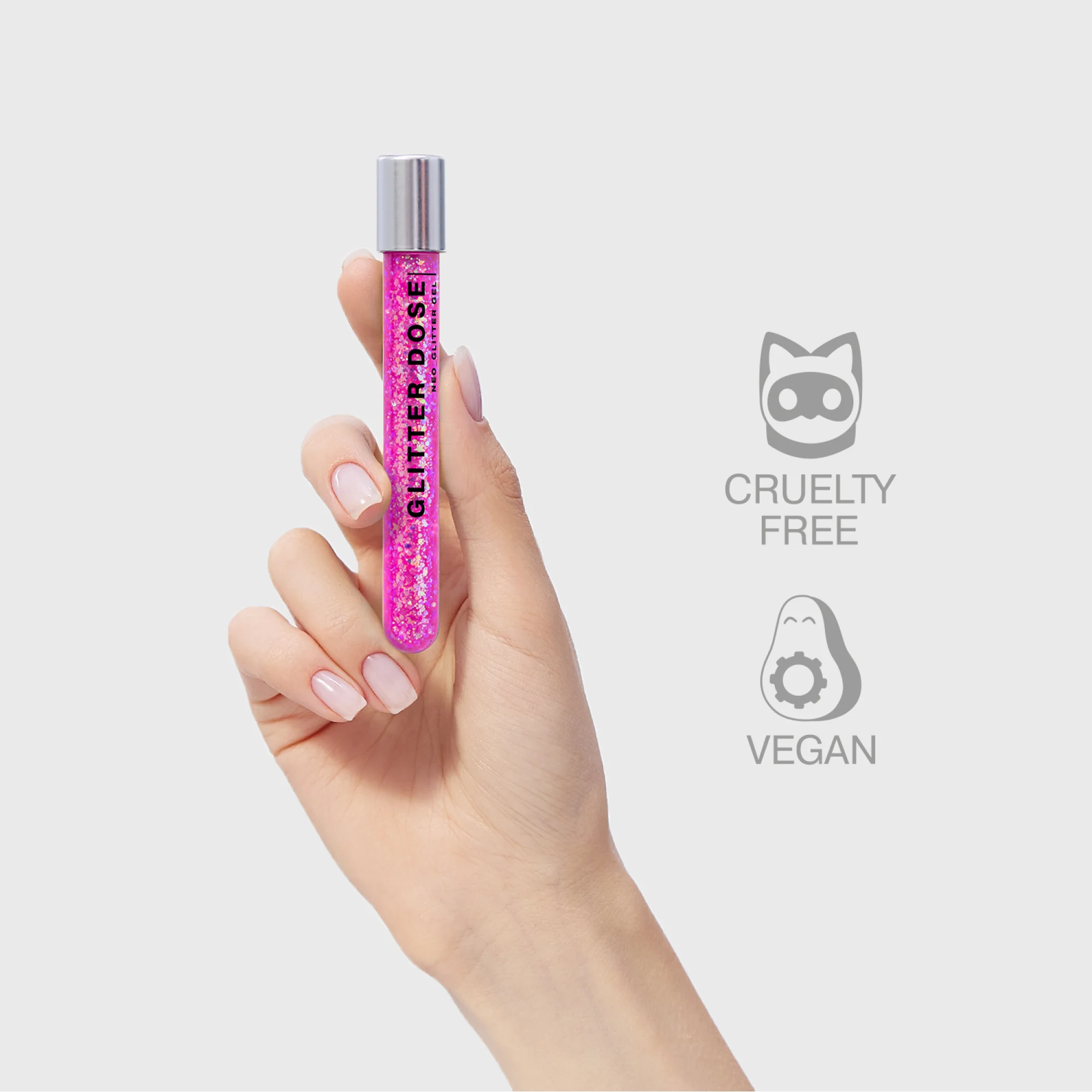 Глиттер для лица Influence Beauty Glitter Dose на гелевой основе, тон 04, розовый, 7 мл