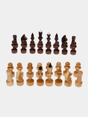 Шахматные фигуры обиходные, дерево, король 7.2 см, пешка 4.5 см, d-2 см
