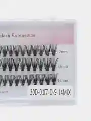 Угольный накладные пучки mix для наращивания ресниц 30 D, обьемные микс, изгиб D
