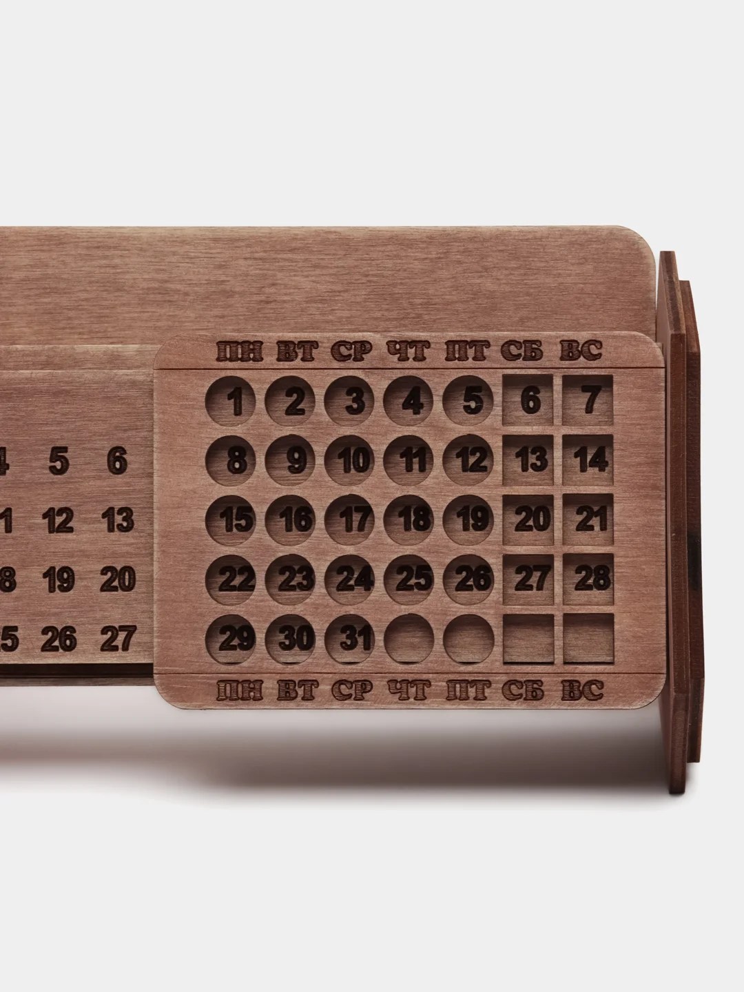 Вечный настольный календарь деревянный "Палисандр" WoodenKing