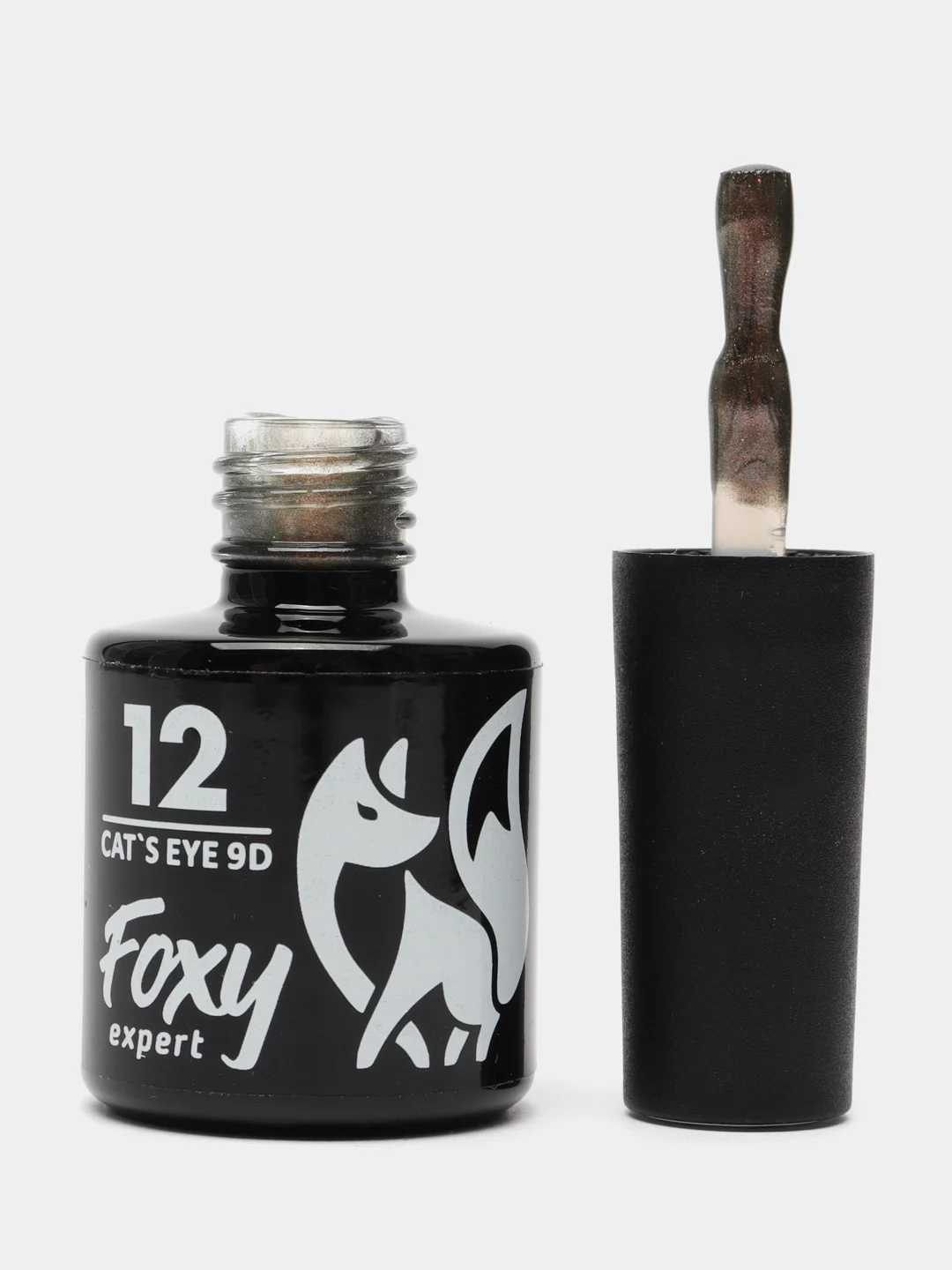 Синий гель лак  Foxy Expert кошачий глаз 9D (CATS EYE 9D) , 8 ml