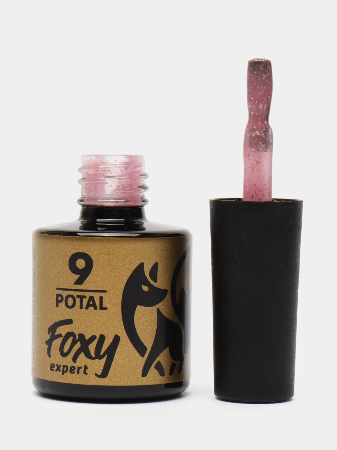 Розовый гель-лак Foxy Expert Gel polish POTAL с поталью, 8 ml