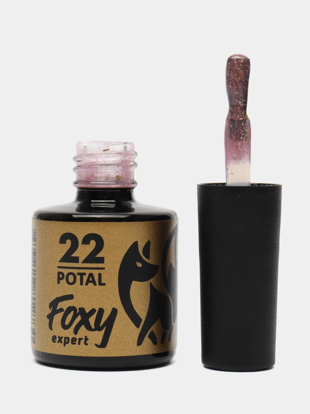 Сиреневый гель-лак Foxy Expert Gel polish POTAL с поталью, 8 ml