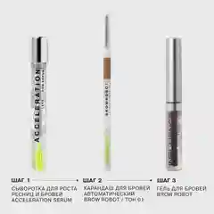 Карандаш для бровей Influence Beauty BROW ROBOT, тон 01, светло-русый, 0,1 г