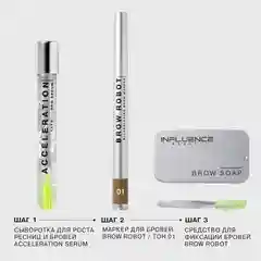 Маркер для бровей Influence Beauty BROW ROBOT, 01, светло-русый, 0,7 мл
