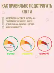 Когтерез-ножницы с ограничителем для кошек и собак малых пород, груминг, стрижка когтей