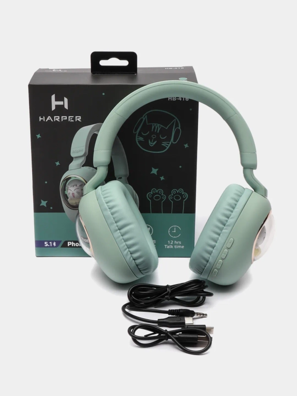 Беспроводные накладные BT наушники HARPER HB-416