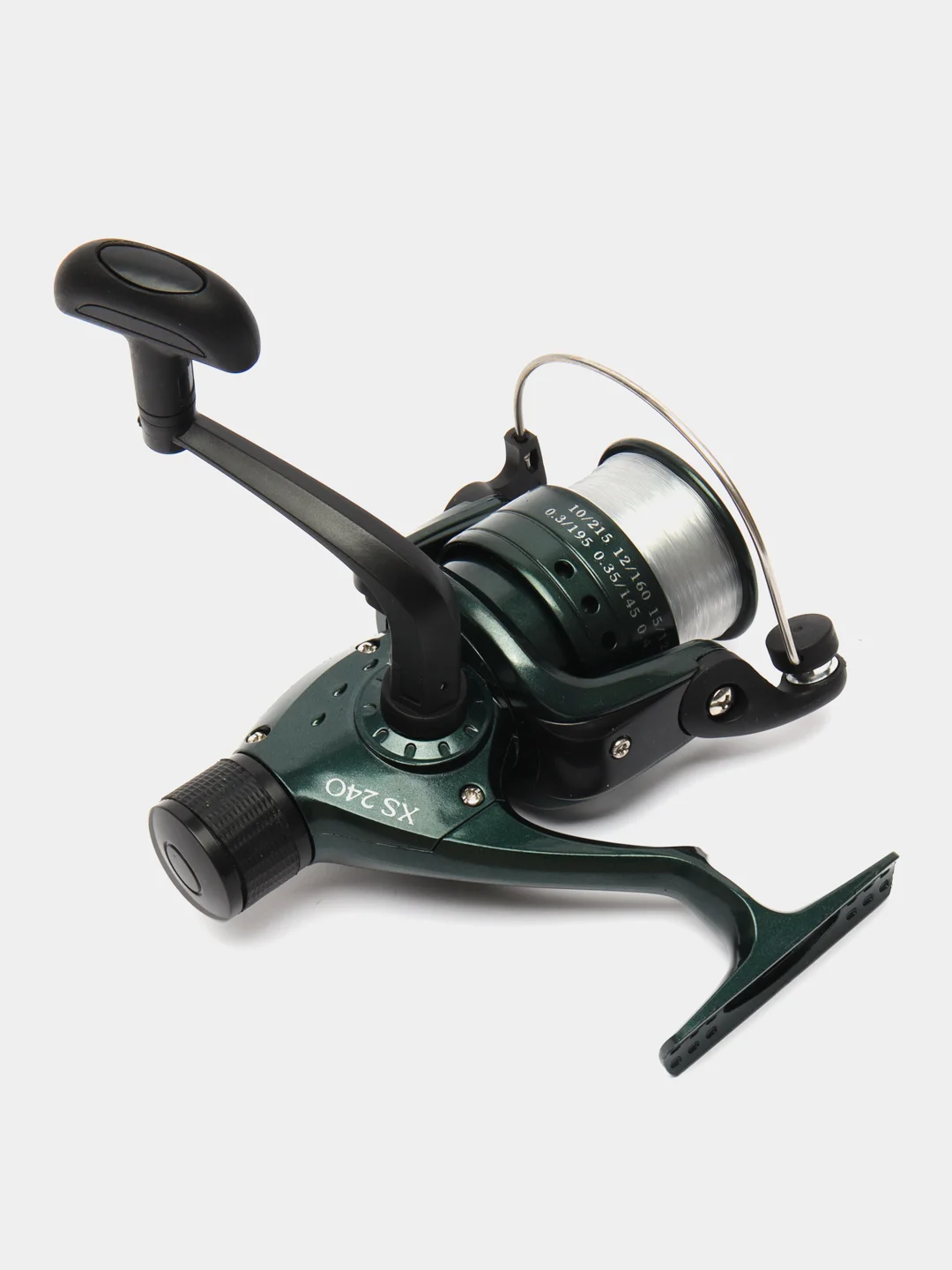 Зеленый катушка рыболовная KILL FISH XS240 "Кобра" 5 подшипников, графит, фидерная, спиннинговая