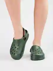 Зелёный хаки сабо женские из ЭВА