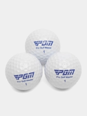 Мячи для гольфа "Soft Feel" PGM, двухкомпонентные, d=4.3 см, набор 3 шт, белые