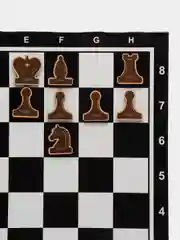 Демонстрационные шахматы 40 х 40 см "Время игры" на магнитной доске, 32 шт, чёрные