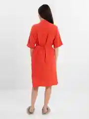 Алый халат женский для дома из муслина