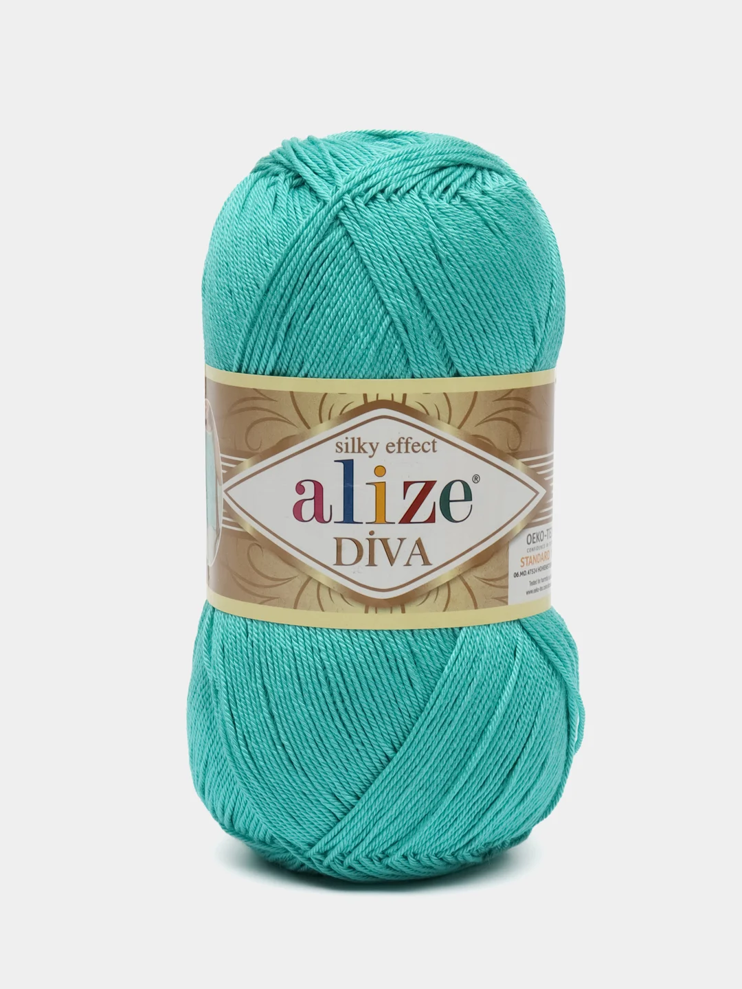 Бирюзовый пряжа Alize Diva 100% Микрофибра 100г 350м