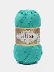 Бирюзовый пряжа Alize Diva 100% Микрофибра 100г 350м