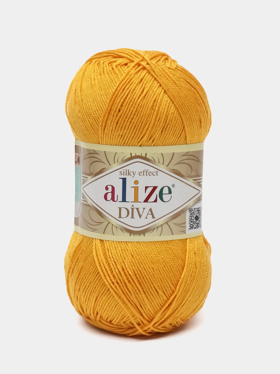 Желтый пряжа Alize Diva 100% Микрофибра 100г 350м