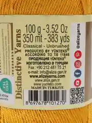 Желтый пряжа Alize Diva 100% Микрофибра 100г 350м