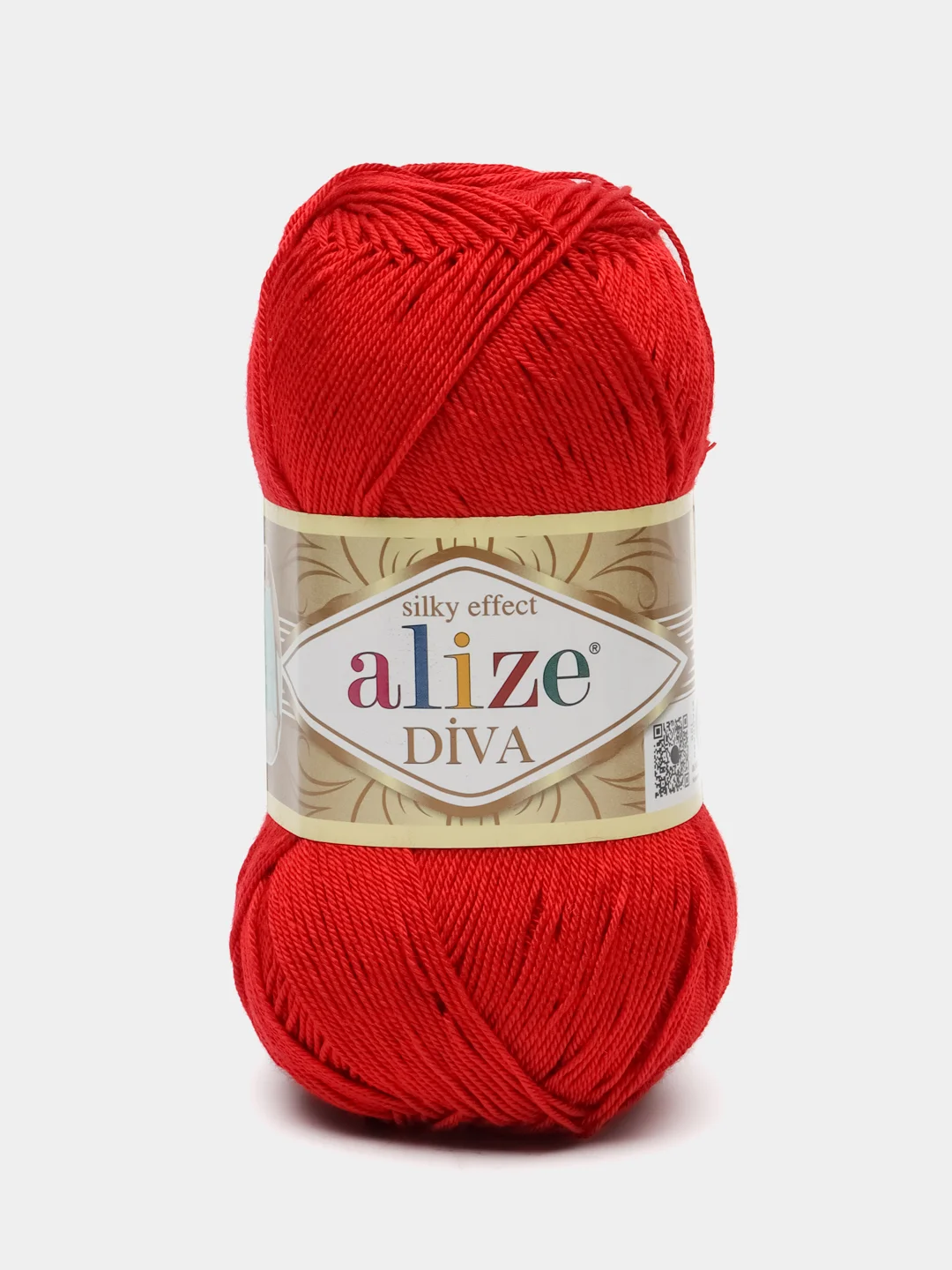 Красный пряжа Alize Diva 100% Микрофибра 100г 350м