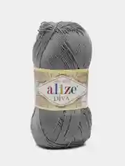 Серый пряжа Alize Diva 100% Микрофибра 100г 350м