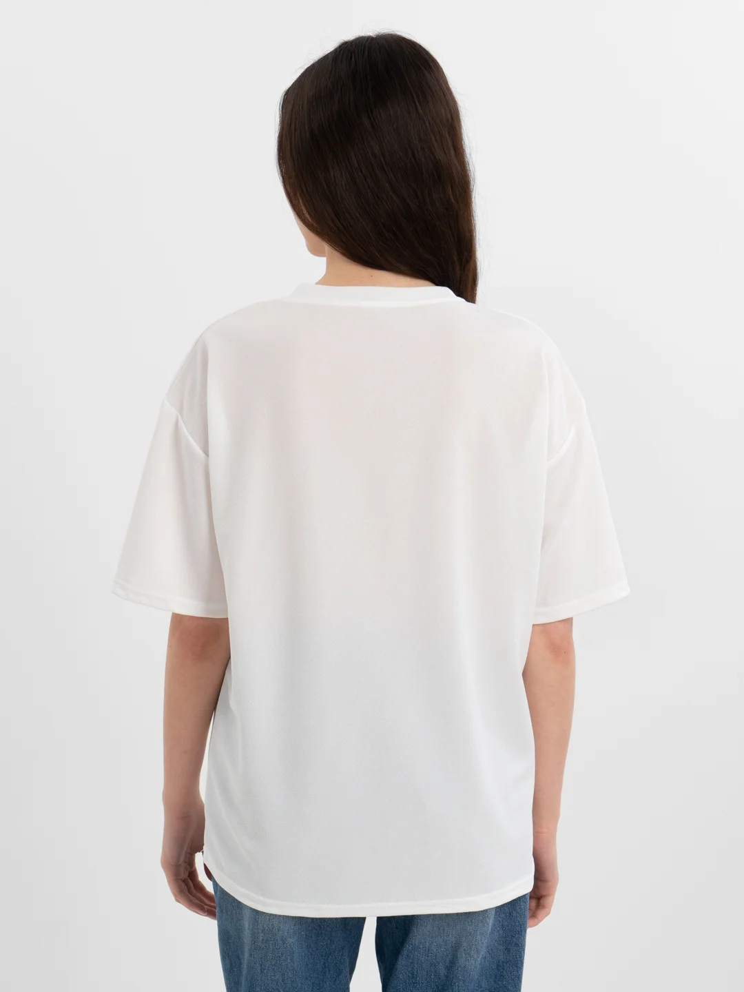 TrendD / Футболка белая Unisex прямая c коротким рукавом