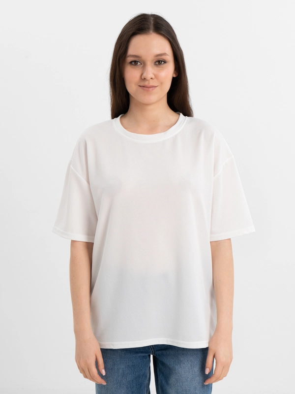 TrendD / Футболка белая Unisex прямая c коротким рукавом