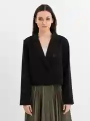 Черный женский укороченный пиджак