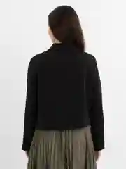 Черный женский укороченный пиджак
