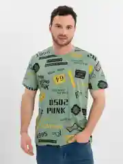 Лесной зеленый футболка мужская с принтом, хлопок