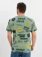 Лесной зеленый футболка мужская с принтом, хлопок