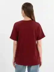 Бордовый футболка женская, оверсайз, хлопковая